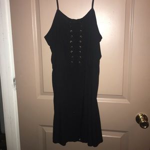 Thin Strap Black Dress